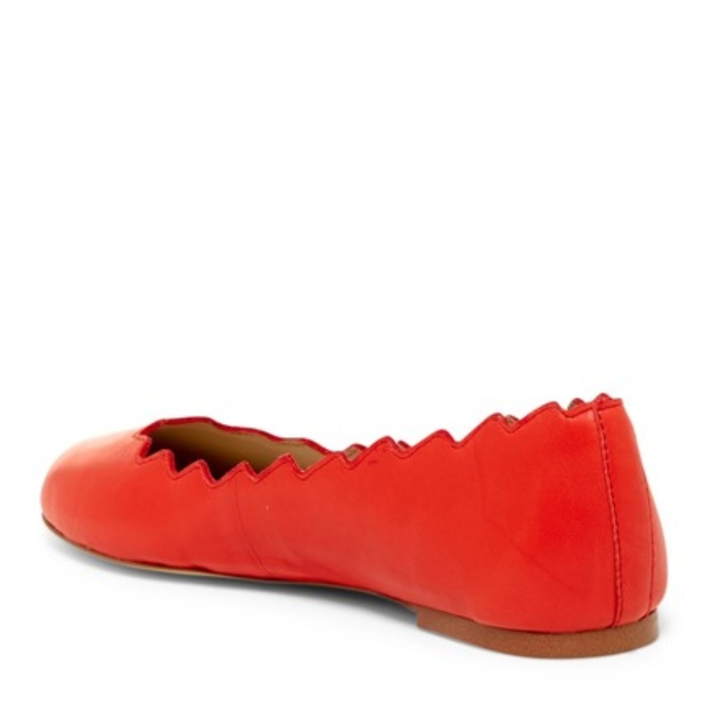 NWT Sam Edelman Orange Scalloped Flats - Picture 3 of 6